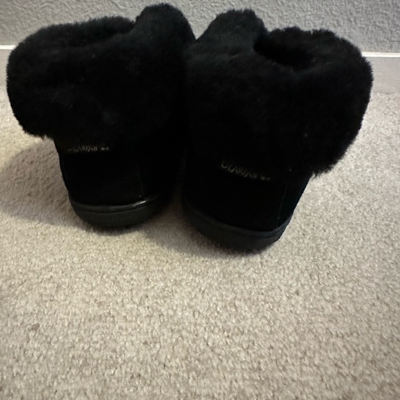 Bearpaw #402 Women's Slippers black size 7 Cozy Black Fur-Lined like new - Picture 3 of 6